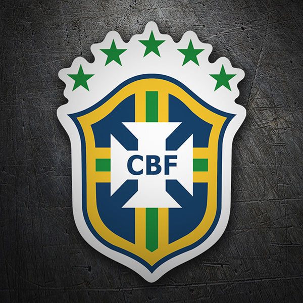Autocollants: Brésil - Bouclier de football 1