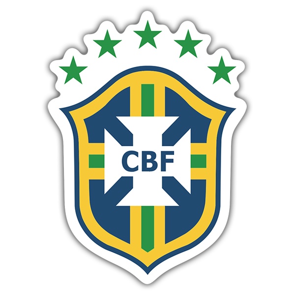 Autocollants: Brésil - Bouclier de football