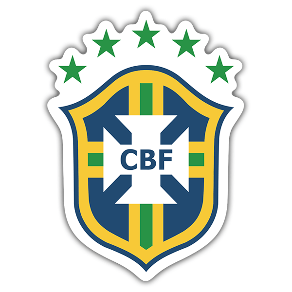 Autocollants: Brésil - Bouclier de football 0