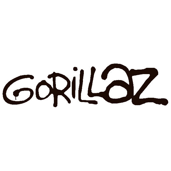 Autocollants: GORILLAZ en Typographie Urbaine