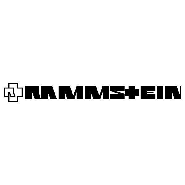 Autocollants: Logo Rammstein avec Croix Abstraite