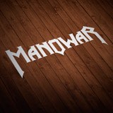 Autocollants: Logo Manowar avec Typographie Angulaire 2