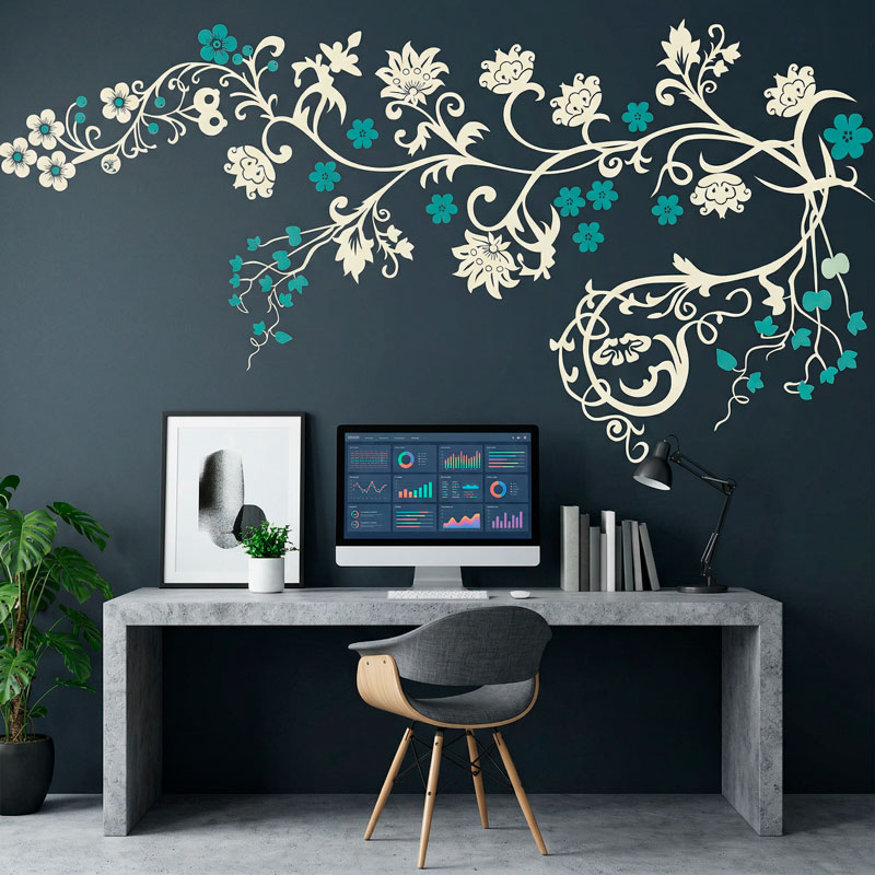 Branche fleurie d&eacute;corative 11