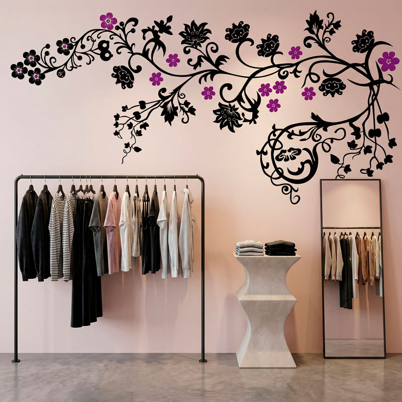 Branche fleurie d&eacute;corative 12