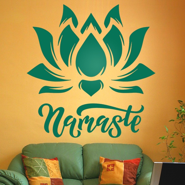 Stickers muraux: Fleur de lotus namaste