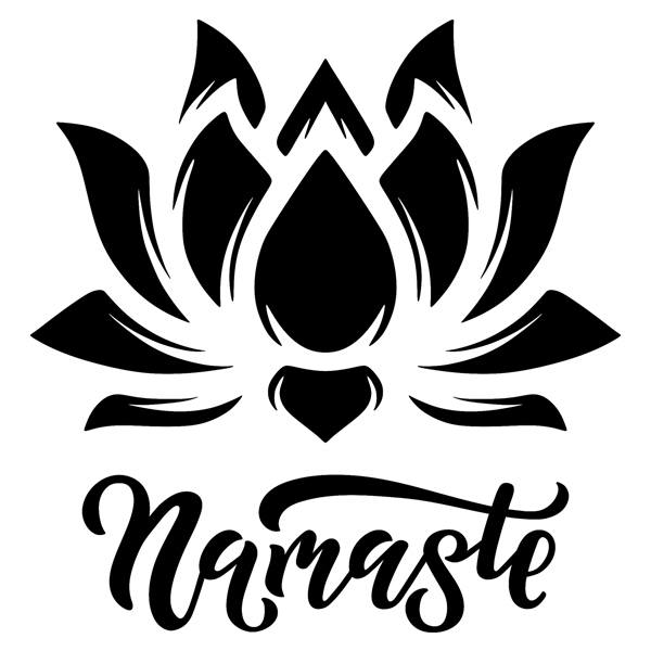 Stickers muraux: Fleur de lotus namaste
