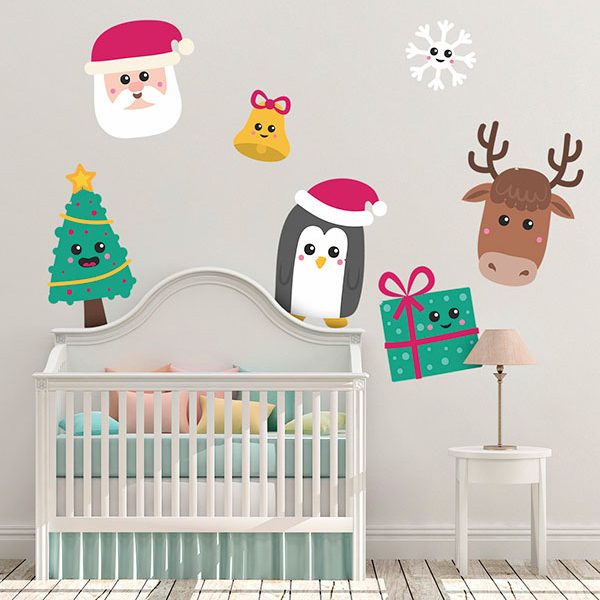 Stickers muraux: Kit de symboles de Noël
