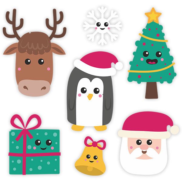 Stickers muraux: Kit de symboles de Noël