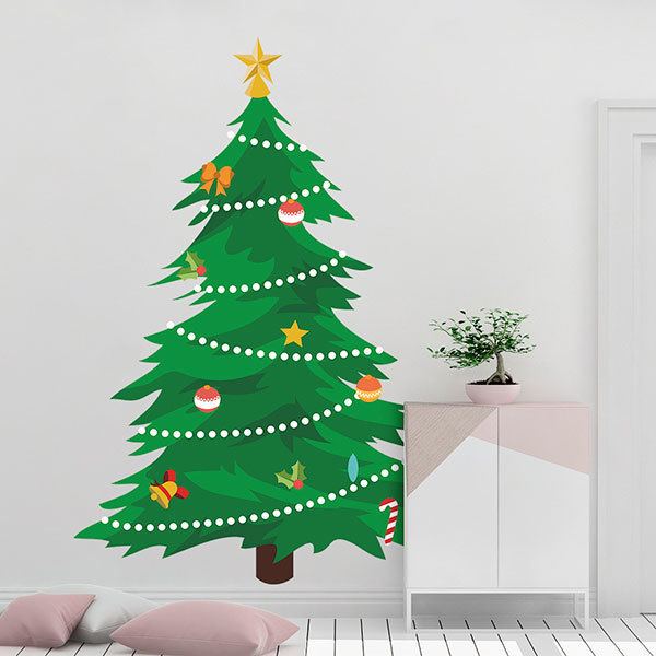 Stickers muraux: Épinette de Noël
