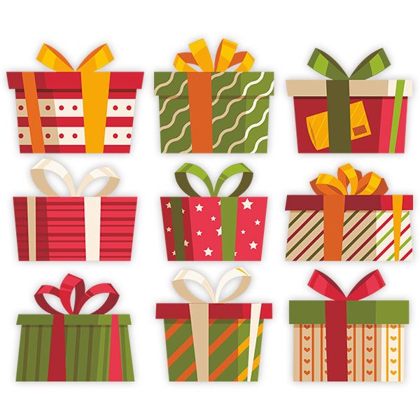 Stickers muraux: Trousse cadeau de Noël