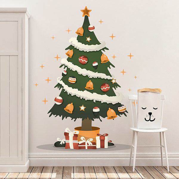 Stickers muraux: Arbre de Noël magique
