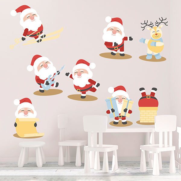 Stickers muraux: Kit Père Noël