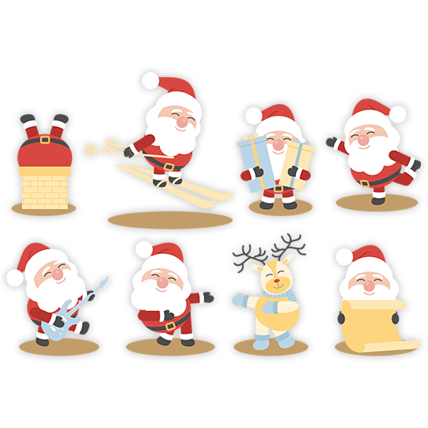 Stickers muraux: Kit Père Noël