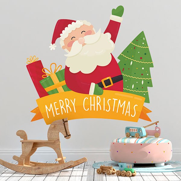 Stickers muraux: Joyeux Noël, en anglais