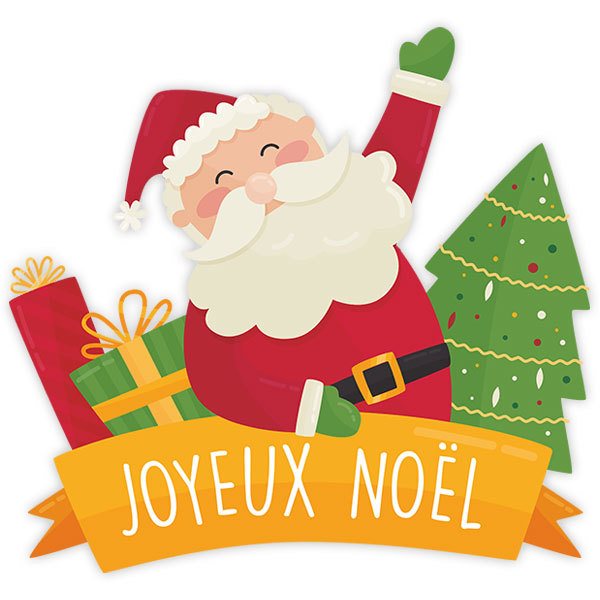 Stickers muraux: Joyeux Noël, en français
