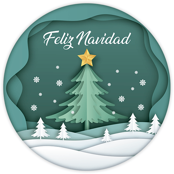 Stickers muraux: Boule de Noël, en espagnol
