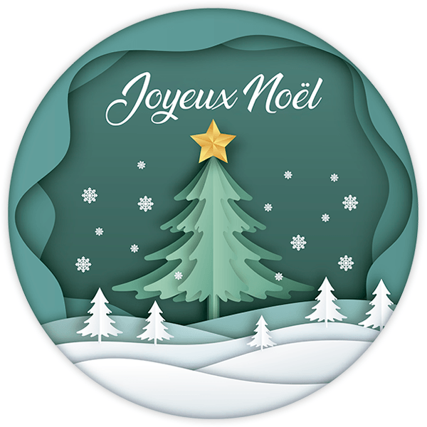 Stickers muraux: Boule de Noël, en français