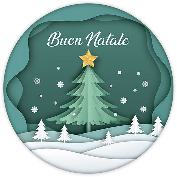 Stickers muraux: Boule de Noël, en italien