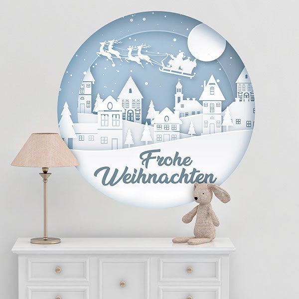 Stickers muraux: Noël blanc, en allemand