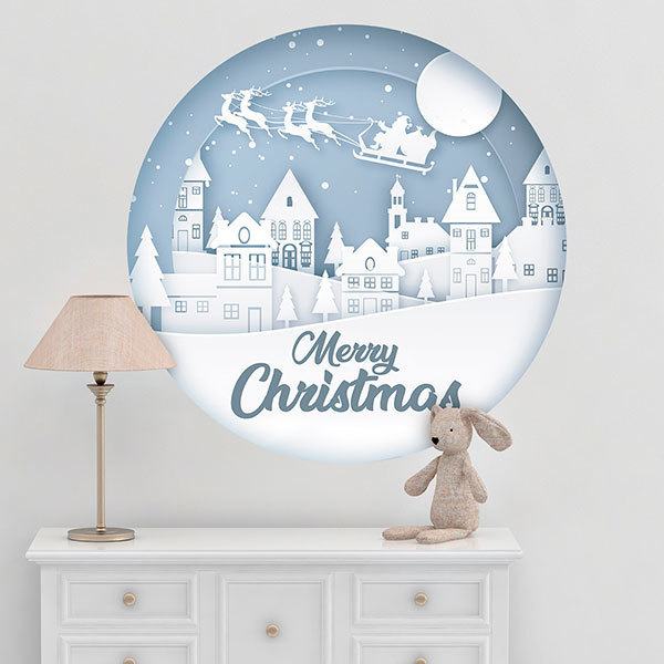 Stickers muraux: Noël blanc, en anglais