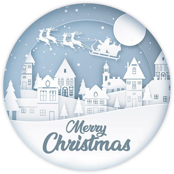 Stickers muraux: Noël blanc, en anglais