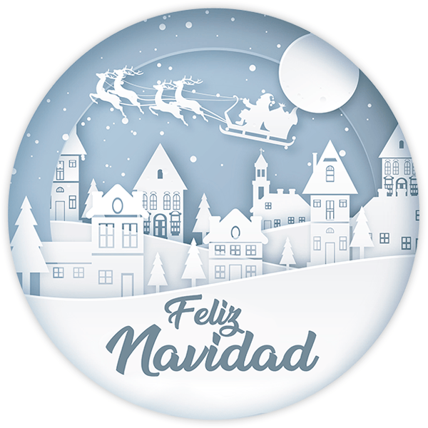 Stickers muraux: Noël blanc, en espagnol