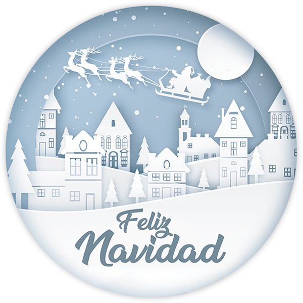 Stickers muraux: Noël blanc, en espagnol 0