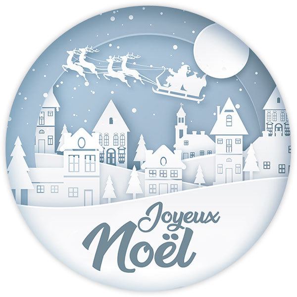 Stickers muraux: Noël blanc, en français