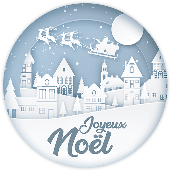 Stickers muraux: Noël blanc, en français