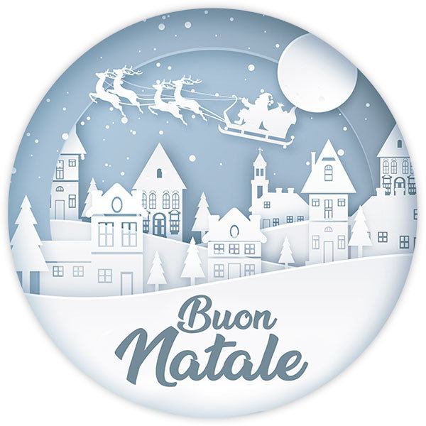 Stickers muraux: Noël blanc, en italien