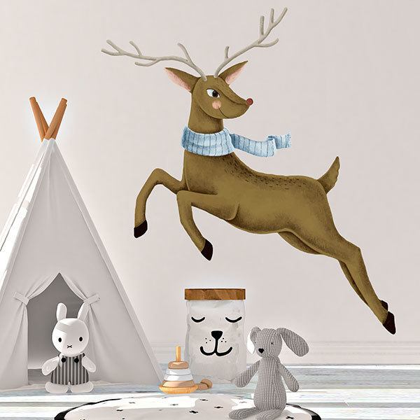 Stickers muraux: Rudolf le renne 1