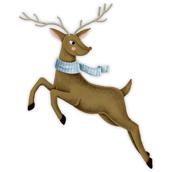 Stickers muraux: Rudolf le renne 0