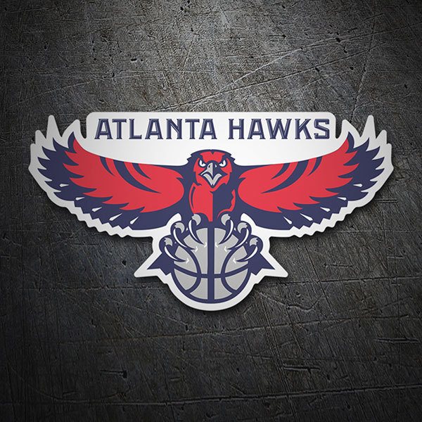 Autocollants: NBA - Atlanta Hawks vieux bouclier