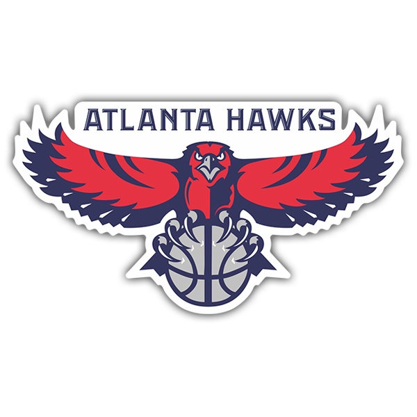 Autocollants: NBA - Atlanta Hawks vieux bouclier