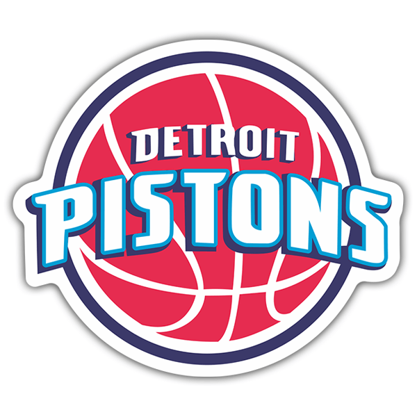 Autocollants: NBA - Detroit Pistons vieux bouclier