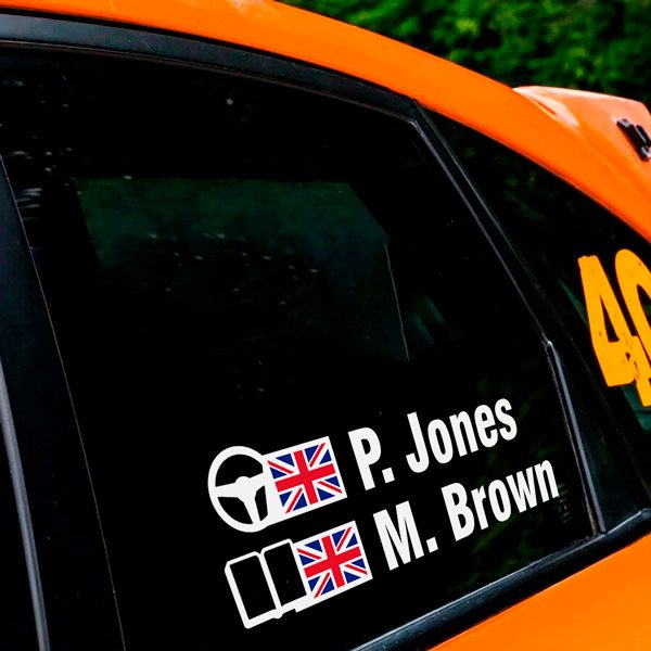 Autocollants: Nom et drapeau du Royaume-Uni