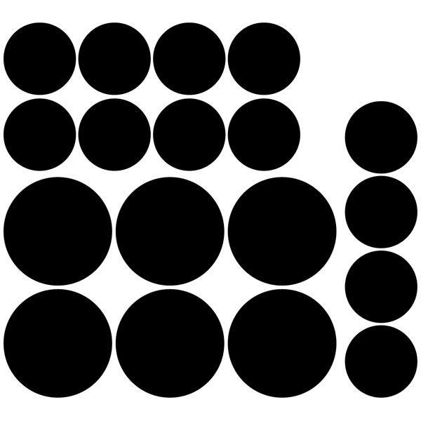 Stickers muraux: Kit de 18 cercles