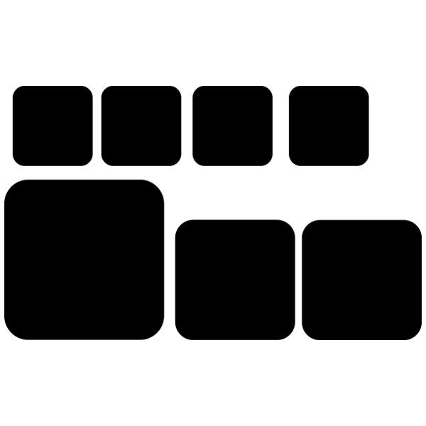 Stickers muraux: Kit de 7 carrés