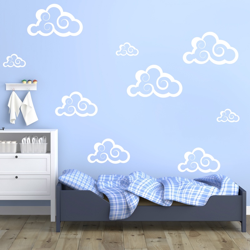 Stickers muraux: Kit 9 Nuages