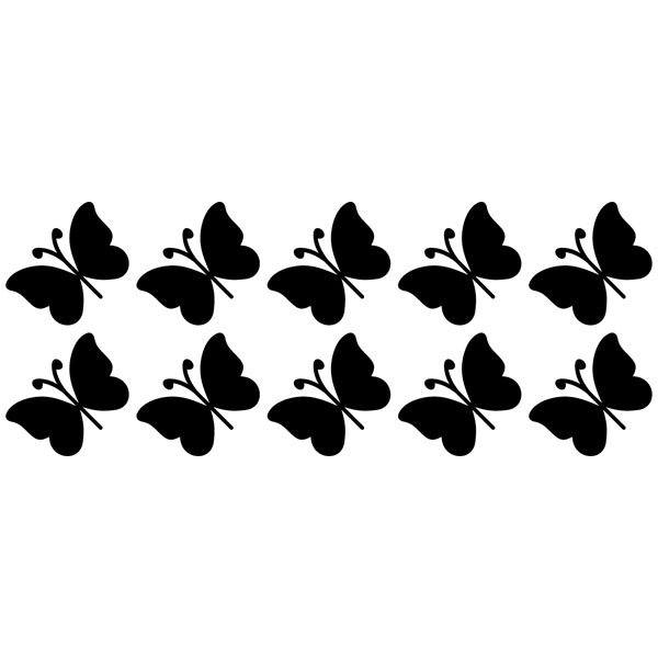 Stickers muraux: Kit de 10 papillons Ceiba
