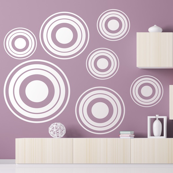 Stickers muraux: Kit 7 cercles C