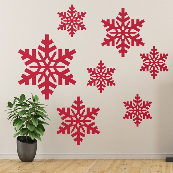 Stickers muraux: Kit 7 étoiles de Noël