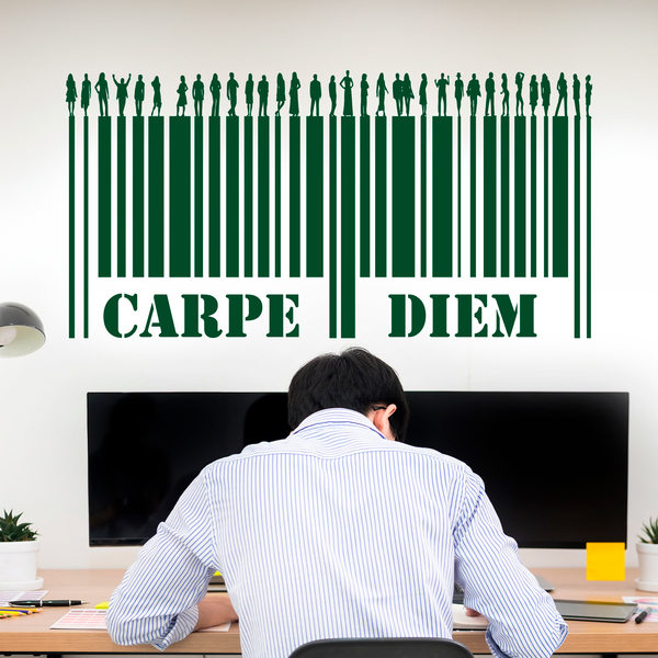 Stickers muraux: Carpe Diem - Code barre