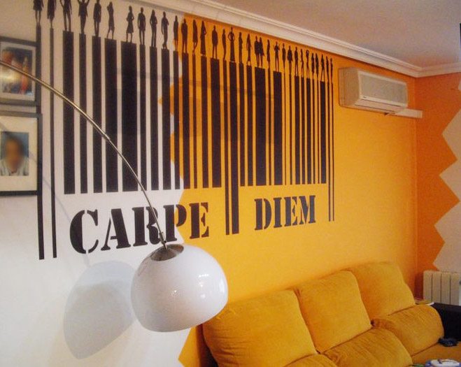 Stickers muraux: Carpe Diem - Code barre