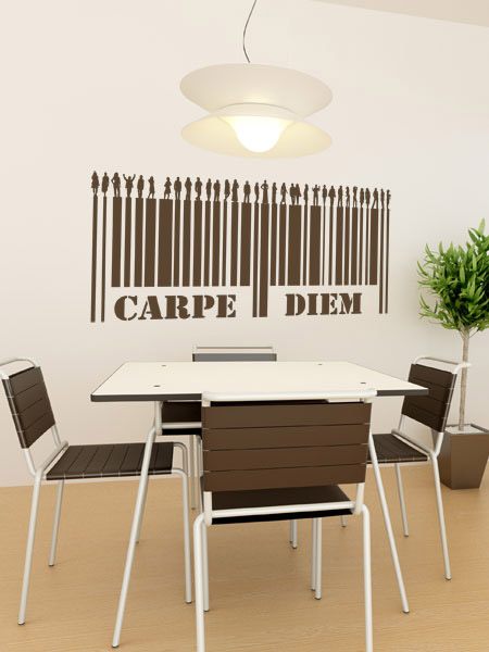 Stickers muraux: Carpe Diem - Code barre