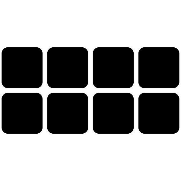 Stickers muraux: kit de 8 carrés