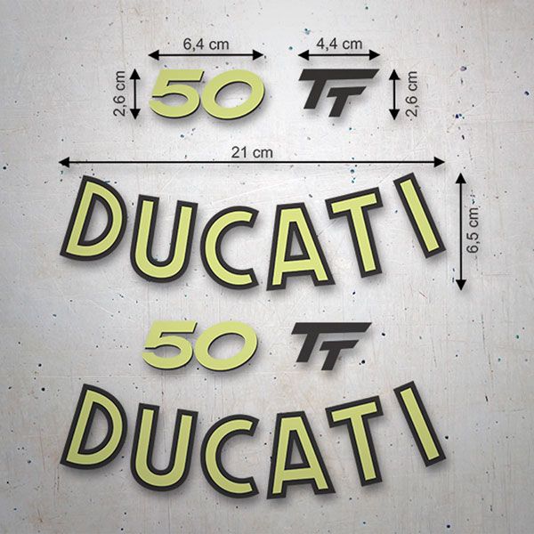 Autocollants: Set d'autocollants Ducati 50 TT