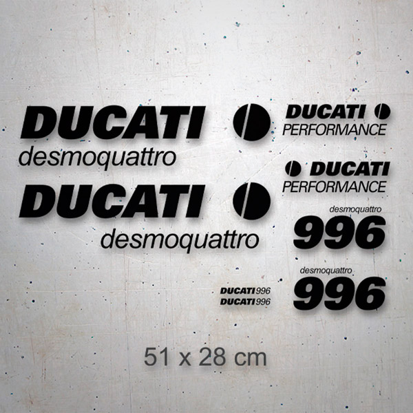 Autocollants: Kit 8X Ducati desmoquattro 996