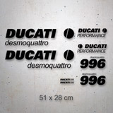 Autocollants: Kit 8X Ducati desmoquattro 996 2