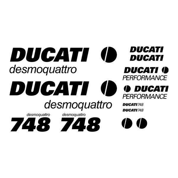 Autocollants: Kit 12X Ducati desmoquattro 748